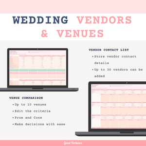 Ultimate wedding planner spreadsheet. Google sheet template. Wedding budget, guest list, seating plan, schedule, music playlist, bridal parties, todo, venue, vendor, and calendar. Image 6