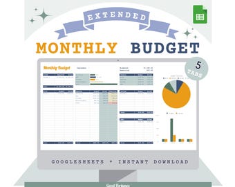 Monatliches Budget Google Sheets Vorlage | Schuld Schneeball & sinkende Gelder (Nur digitale Datei)