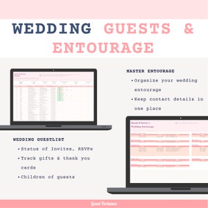 Excel Wedding Planner Spreadsheet | Wedding Budget | Excel for Wedding guest list tracker| Todo list | Guest list | Seating plan | Wedding Music list. Image 8