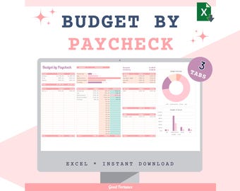 Gehaltsscheck Budget Excel Vorlage | Financen Tracker Dashboard (Digitaler Download)
