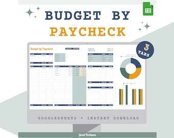 Paycheck Budget Template | Google Sheets Finance Tracker (Digital File)