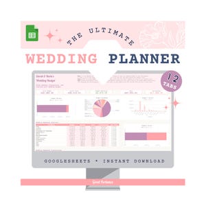 Wedding Planner Spreadsheet Wedding Budget Wedding Guest list tracker Wedding Seating plan Google sheets wedding planning Digital wedding