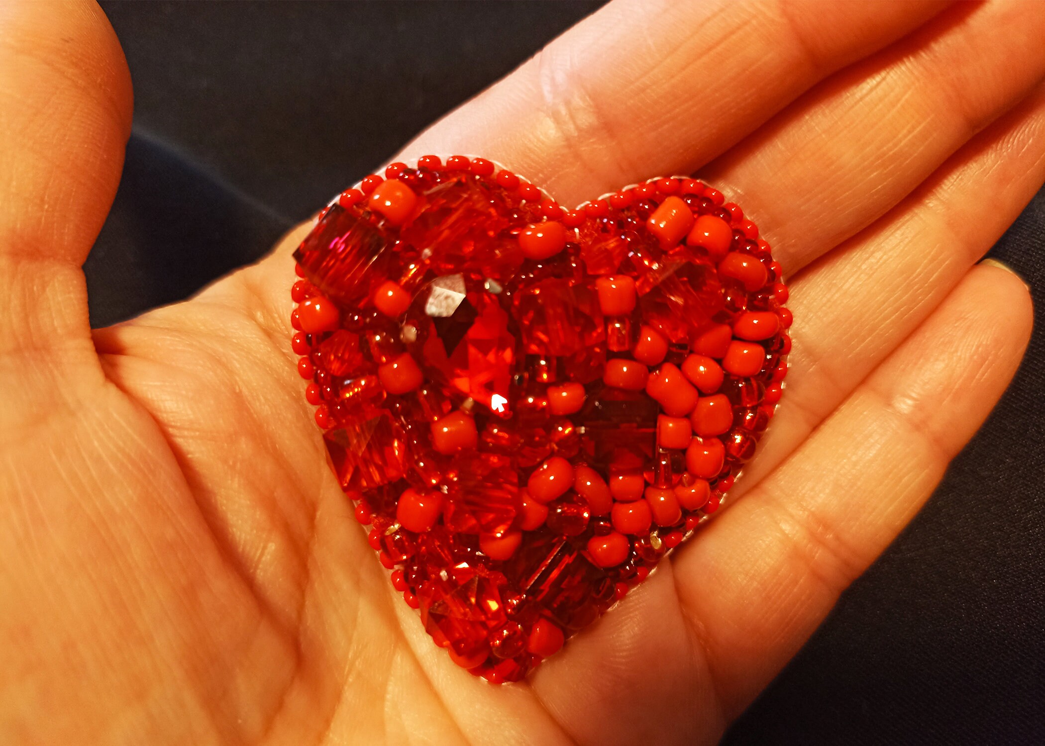 custom order brooch, custom order pin, Present brooch, Beaded brooch, brooch of beads and crystals, handmade gift, handmade pin,custom order