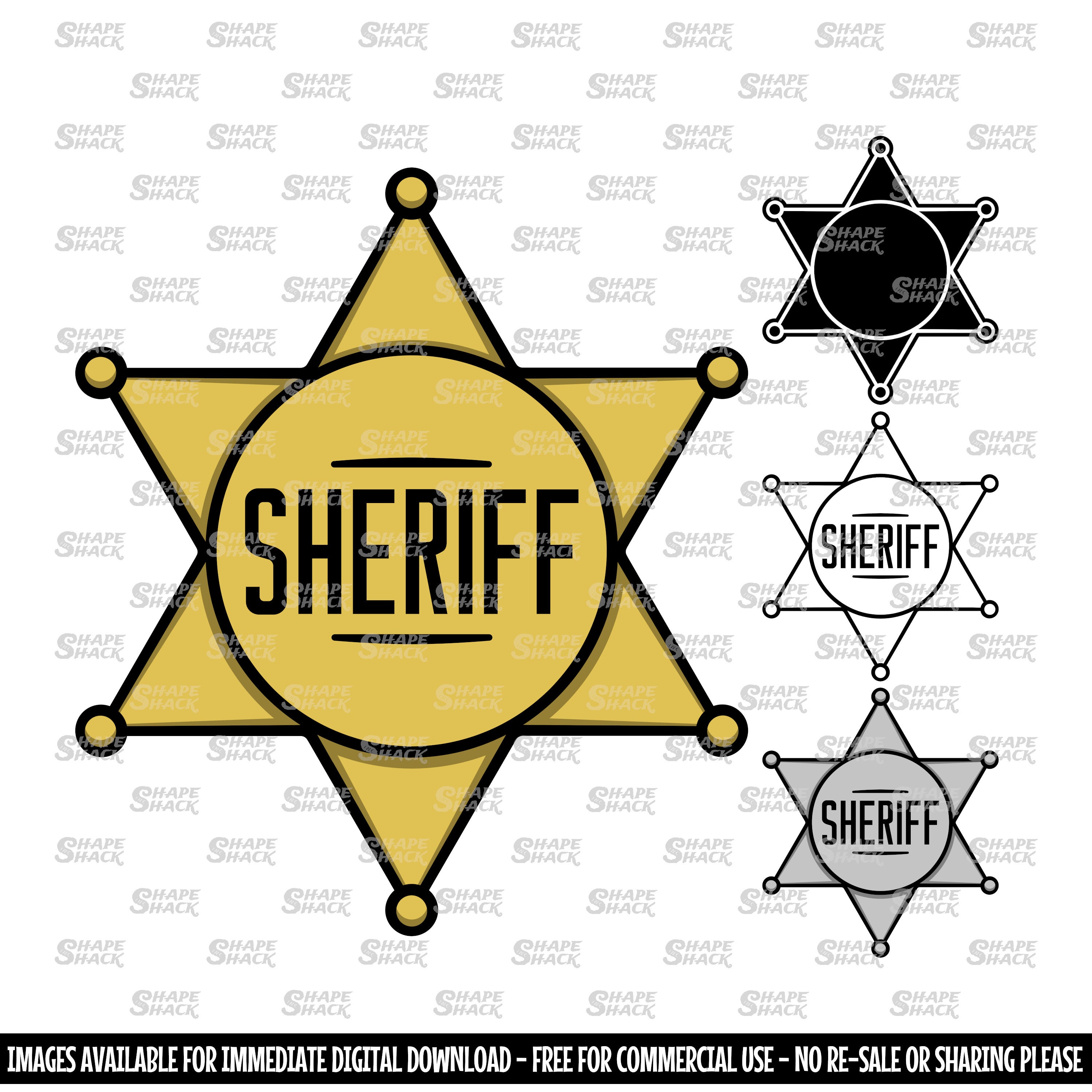 free western clipart sheriff badge