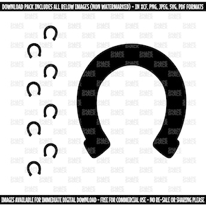 Pferdehufabdruck Fußabdruck | Hufeisenbahn | Spur | Clipart Symbol Silhouette Umriss Linie Zeichnung | png jpg svg xcf pdf dxf für Cricut