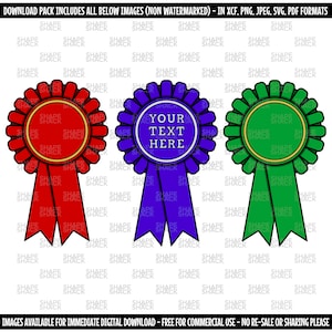 Rosette Award | 1st 2nd 3rd Place Prize Ribbon | Clipart Symbol ...