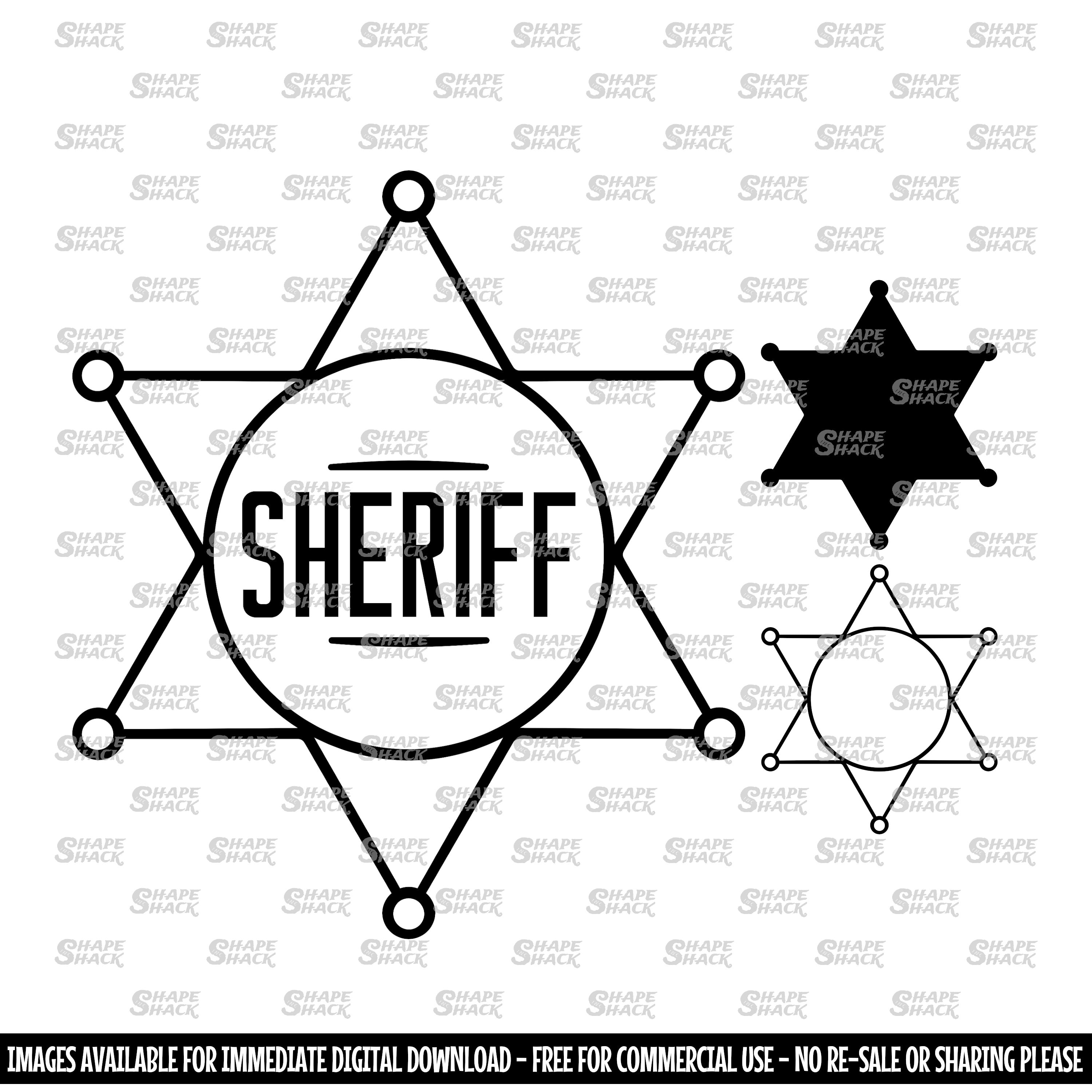 ならず者ビリーザキット保安官 SHERIFF バアードグリップ2丁セット 保安官バッジ | アメリカの警察官 | 西部のカウボーイ - クリップ