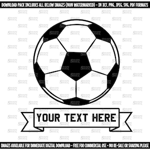 Fußball Banner | Logo Name Monogramm | Spielertrainer | Clipart Symbol Silhouette Umriss Linie | png jpg svg xcf pdf dxf für Cricut