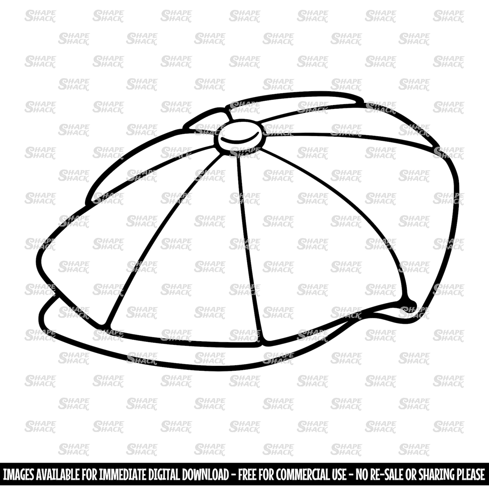 Newsboy Cap Vintage Peaky Blinders Baker Flat Hat Clipart Symbol Silhouette Outline Line Drawing