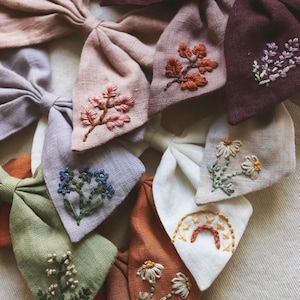 Hand Embroidered Bows