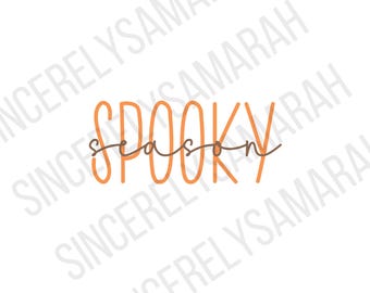 Spooky Season SVG PNG: Halloween Fall Design (Digital Download)