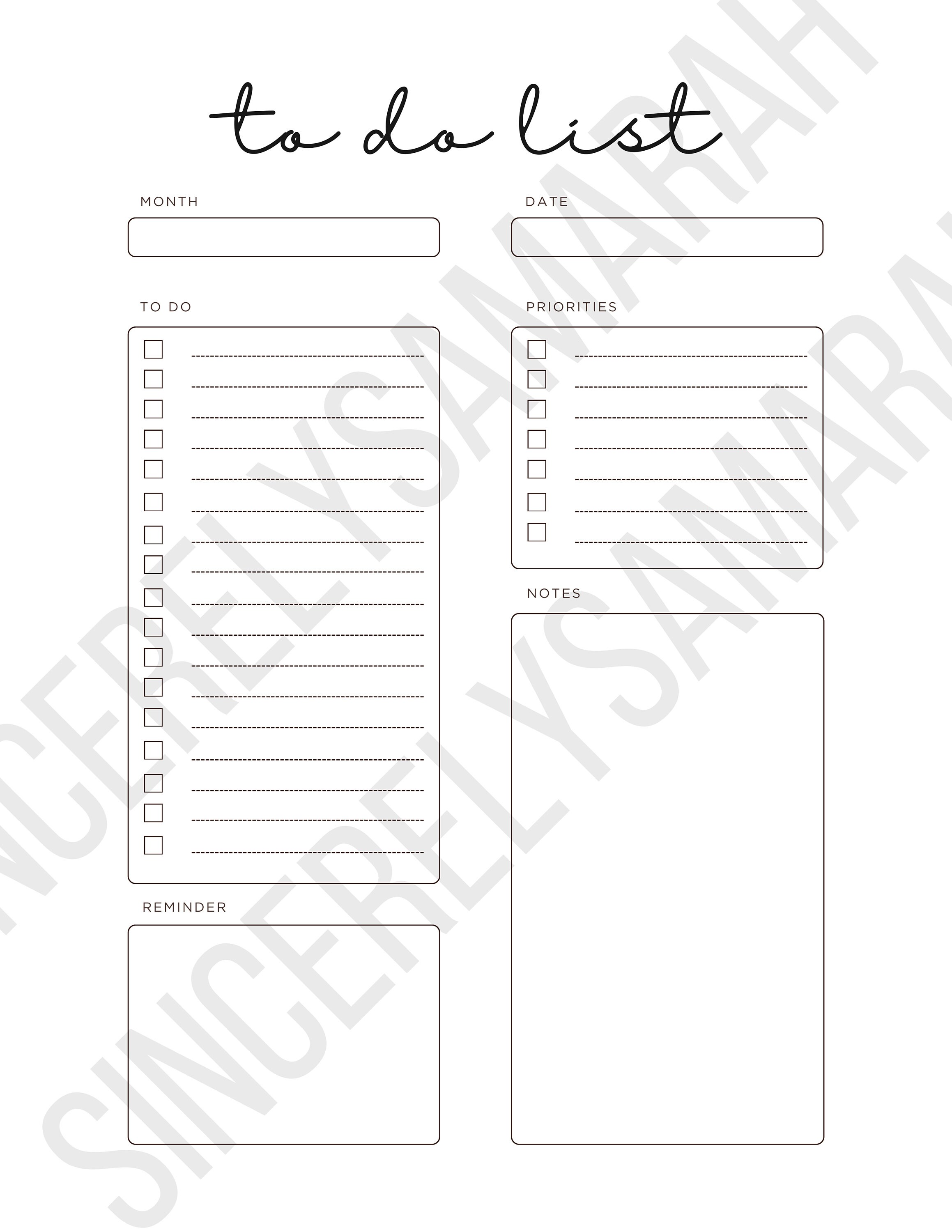 Simple Digital Planner Printable Planner Basic Planner Goodnotes iPad