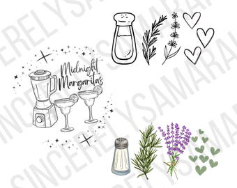 Practical Magic BUNDLE: PNG; Midnight Margaritas; Salt, Rosemary, Lavender, Love (Digital Download)