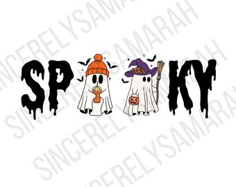 Spooky Ghost PNG | Fall Halloween Design (Digital Download)