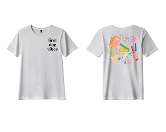teacher swag; first day vibes; school supplies; teacher things; digital download; png;
