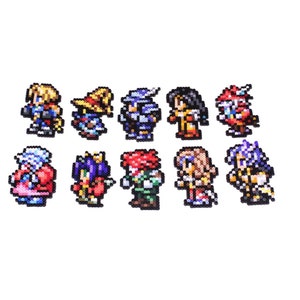 Final Fantasy 9 Fuse Bead Art Collection, FF9 Party Members, FFIX Character Perler Sprites
