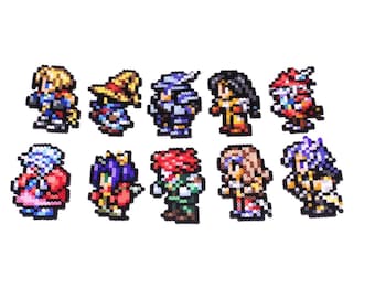 Final Fantasy 9 Fuse Bead Art Collection, FF9 Party Members, FFIX Character Perler Sprites