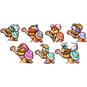 Mario 3 Koopa Kids SMB3 Perler Beads Pixel Art Set
