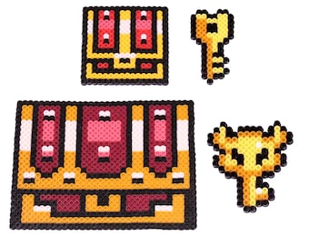 Zelda Chest & Keys Perler Bead Set | Link to the Past SNES Sprite