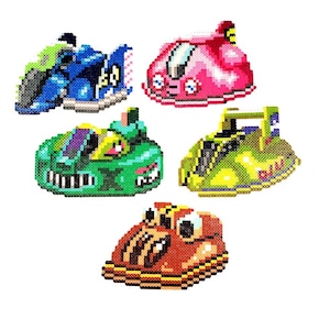 F-Zero SNES Racers Perler Bead Set | 16-Bit Nintendo Gaming Decor