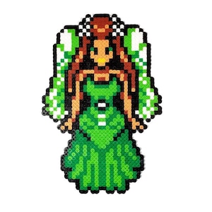 Zelda Fairy Queen Pixel Sprite, SNES Link to the Past Perler Bead Art, Retro Game Room Decor, Gamer Gift