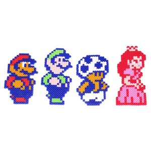 SMB2 Bead Art Collection | Mario Bros 2 NES 8-Bit Perler Bead Figures