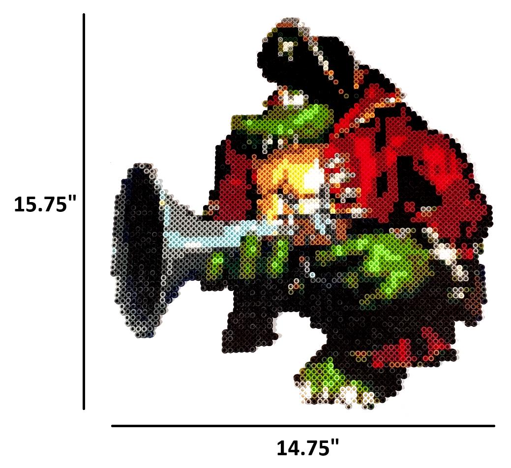 Kaptain K. Rool DKC2 Perler Bead Art, Donkey Kong Country 2 SNES