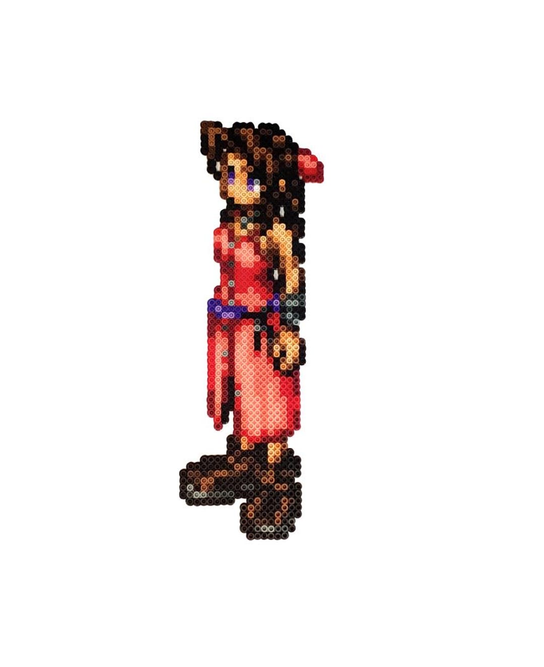 Aerith Perler Bead Art, Kingdom Hearts, KH Chain of Memories (com) GBA  Pixel Sprite - Etsy, image size:1080x1322