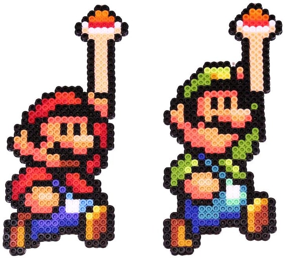 Bead Sprite Creations: Mario & Luigi Magic Wands | Mario Bros 3