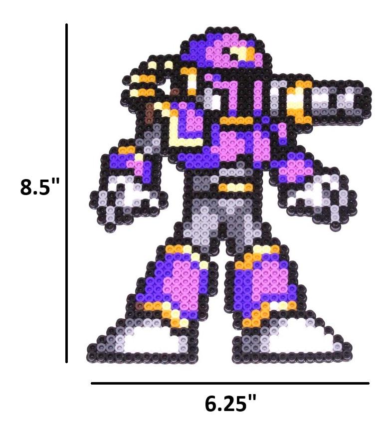 Perler Bead Art: Mega Man X Vile Sprite | 16-bit SNES Gaming Wall Art ...