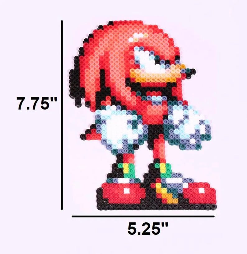 Sonic, Tails, Knuckles Perler Bead Sprite Set, Sonic Heroes, Sonic the ...