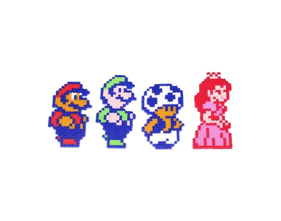 SMB2 Bead Art Collection | Mario Bros 2 NES 8-bit Perler Bead