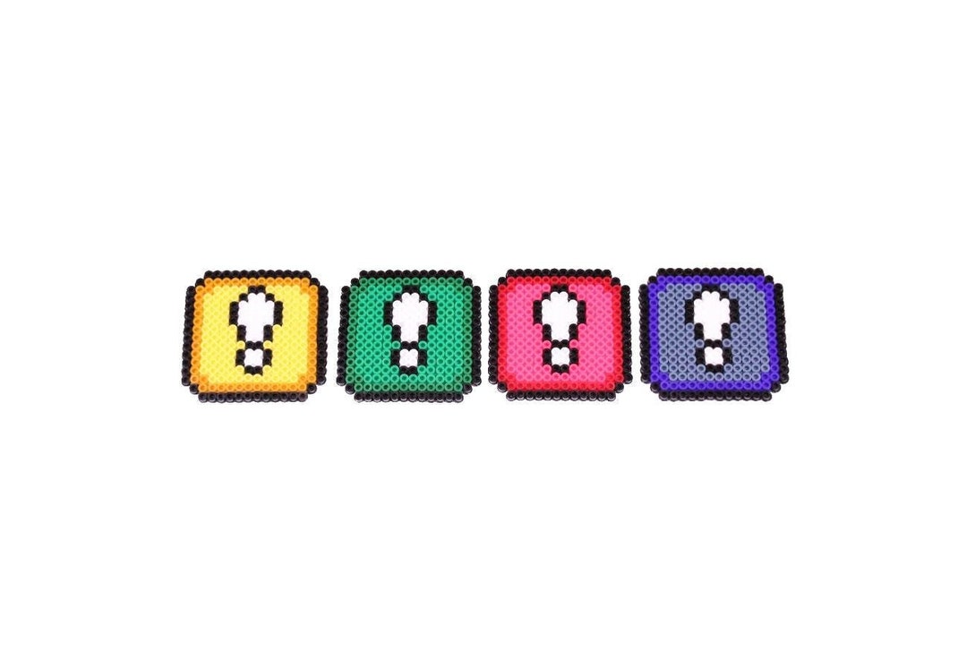 Super Mario World Color Blocks Pixel Bead Set 16bit SNES Mario