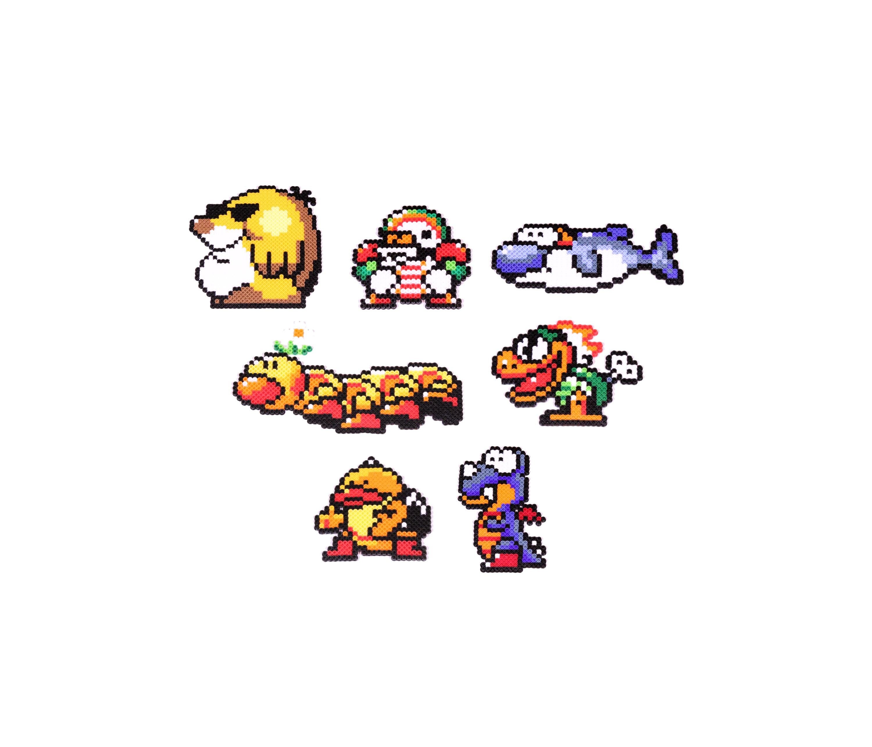 Super Mario World Characters SNES Pixel Beads, Mario Bros Perler