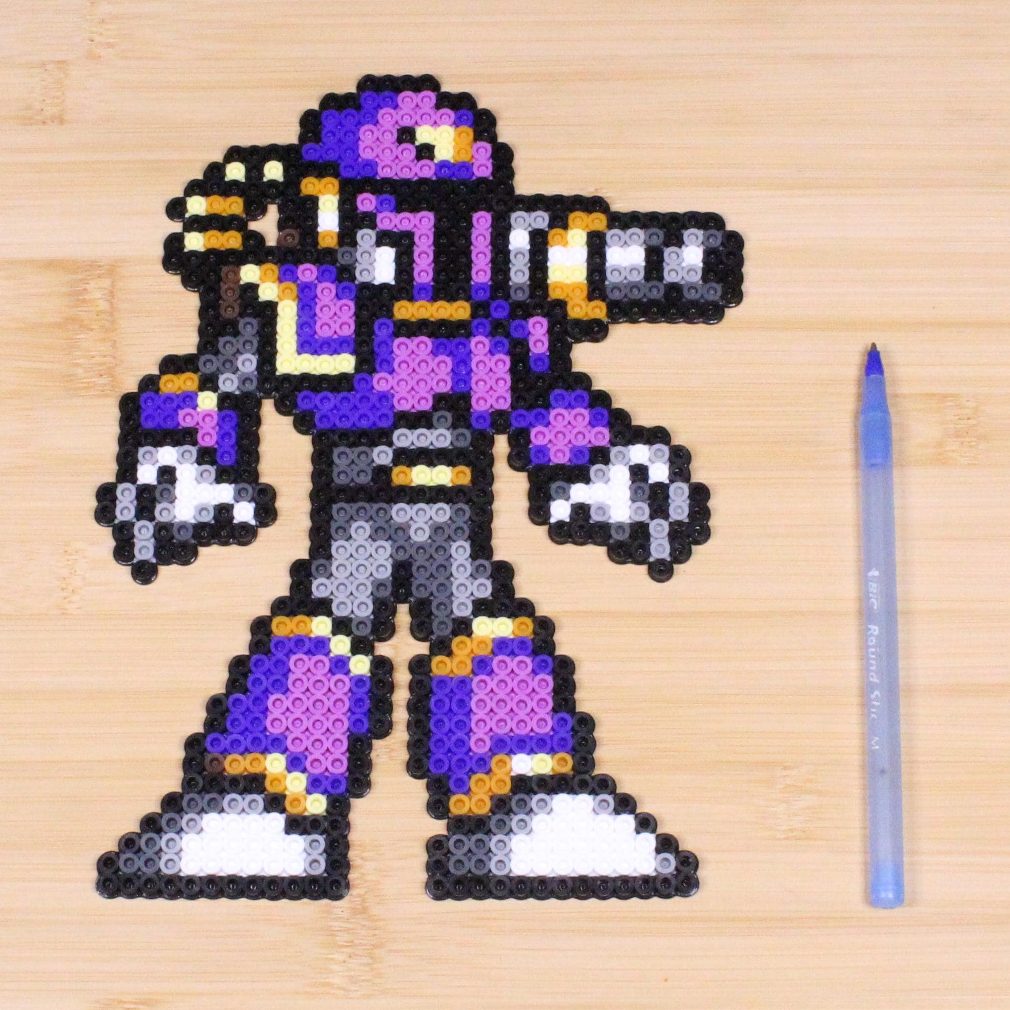 Perler Bead Art: Mega Man X Vile Sprite | 16-bit SNES Gaming Wall