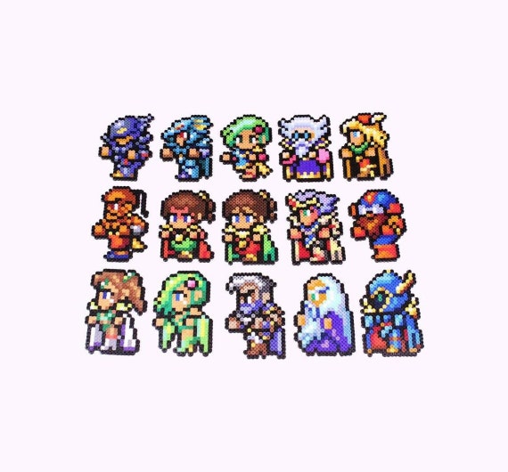 Final Fantasy 4 Bead Sprite Collection | SNES 16-bit Pixel Art Set