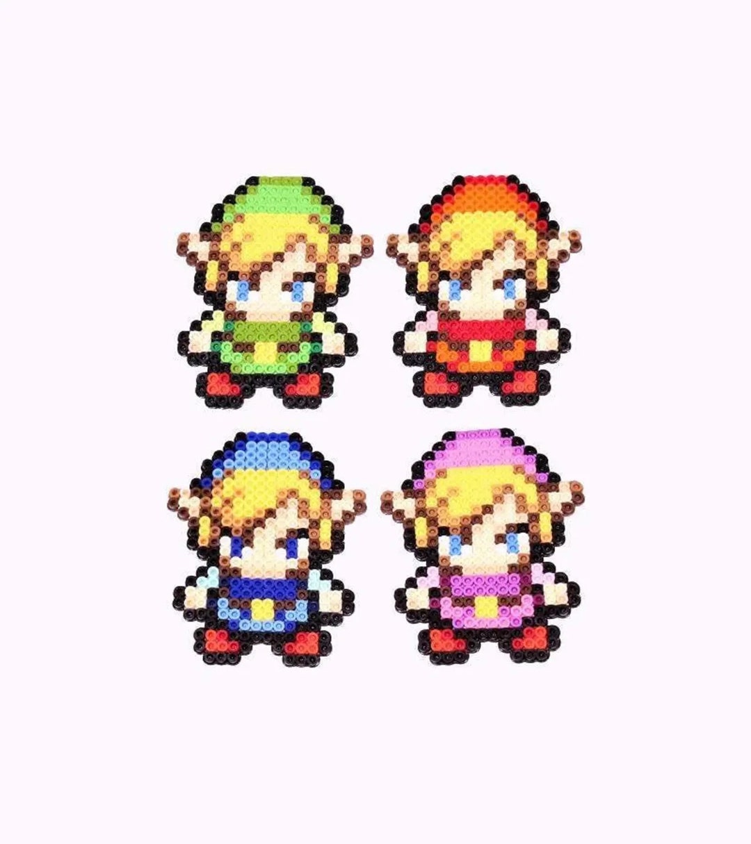 Perler Bead Set: Four Swords Links Legend of Zelda Pixel Art for
