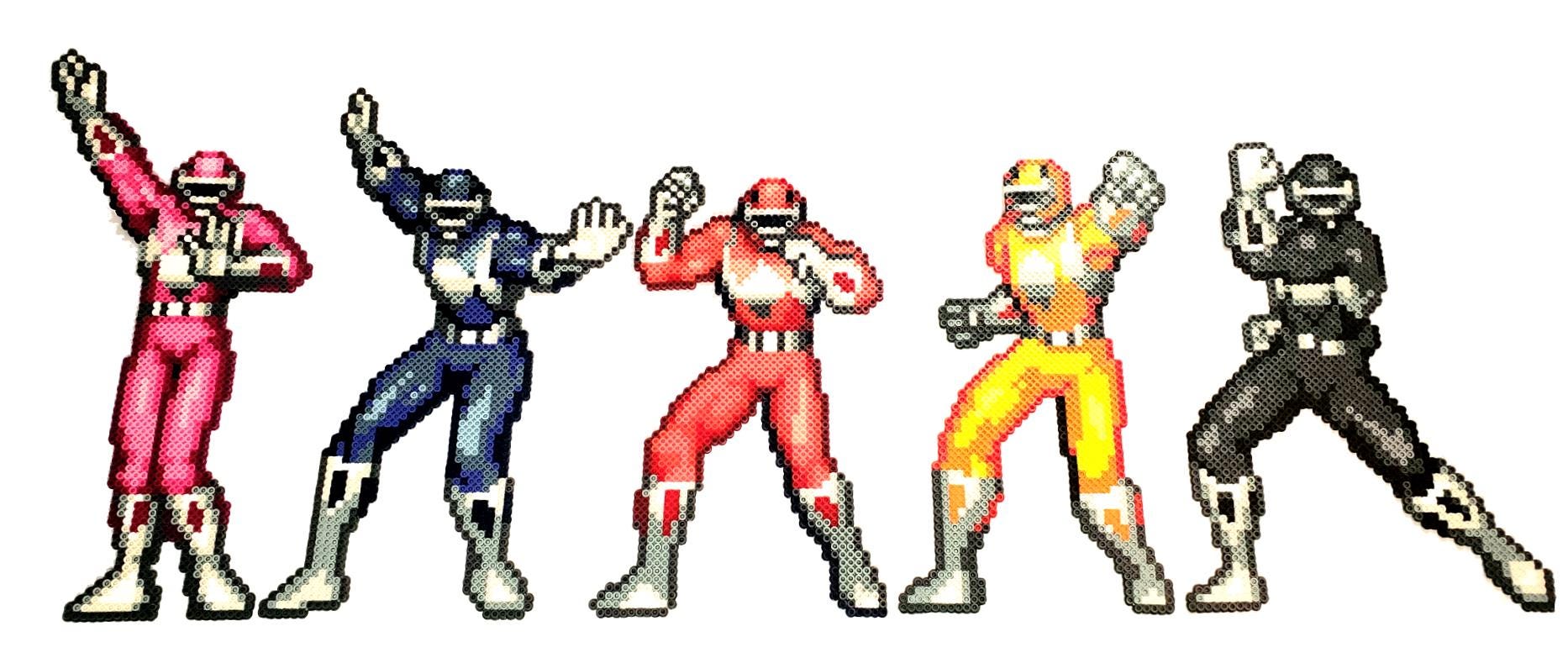 Power Rangers Perler Bead Set, Mighty Morphin, Original Team Pixel ...
