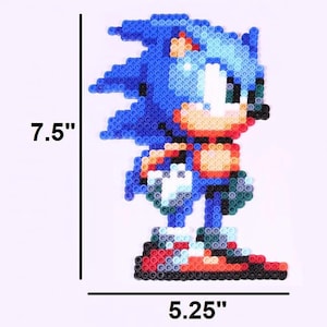 Sonic, Tails & Knuckles Perler Sprite Bundle Sonic the Hedgehog Pixel ...