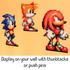 Sonic, Tails & Knuckles Perler Sprite Bundle Sonic the Hedgehog Pixel ...