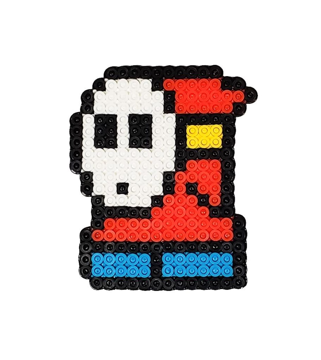 Shy Guy Mario Perler Bead Art, Super Mario Pixel Sprite, Retro