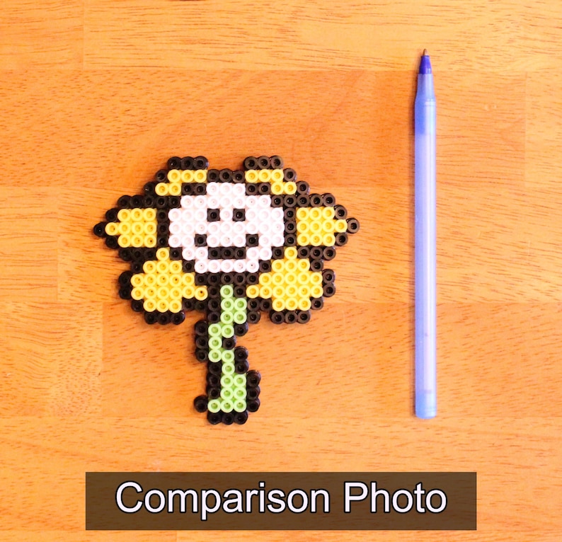 Flowey Bead Sprite Art | Undertale Pixel Art Pattern | RPG Gaming Wall ...