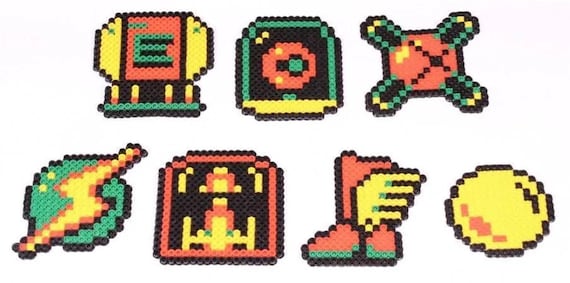 その他 beads art Metroid NES Mother Brain 8-bit Pixel Art | Perler Bead