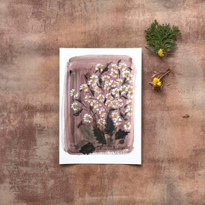 Original Watercolor Mini Daisies Painting
