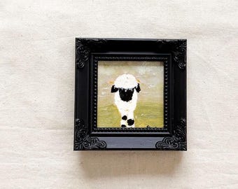 A Gentle Pause | Framed Farm Animal Varnished Artwork