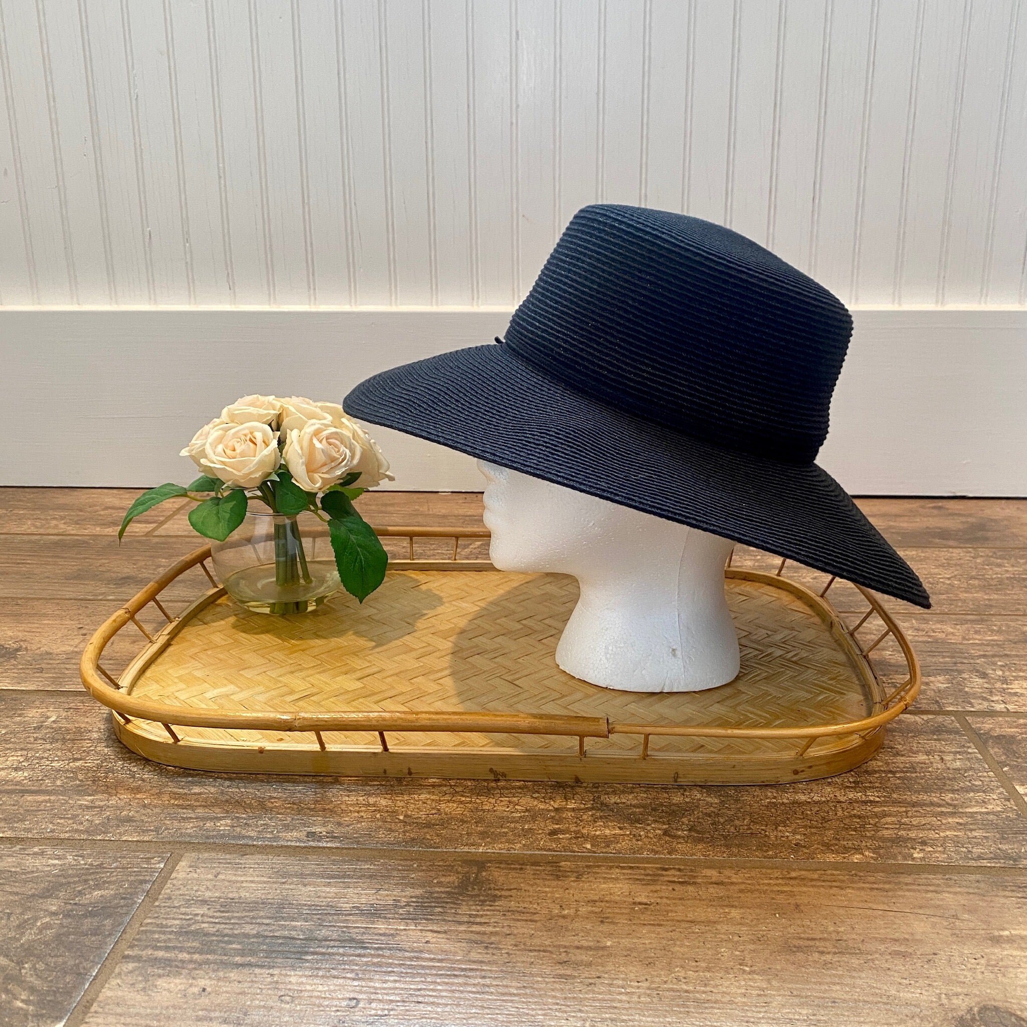 Ladies Sun Hat Liz Claiborne Woven Straw Hat Natural Tan Fiber w/Wide Brim NWOT Vintage Liz Claiborne Straw Sun Hat Italy - Etsy main image 3