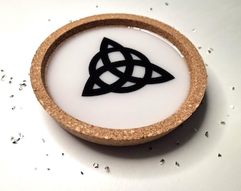 Celtic knot coaster for a fun & mystical touch to your table.