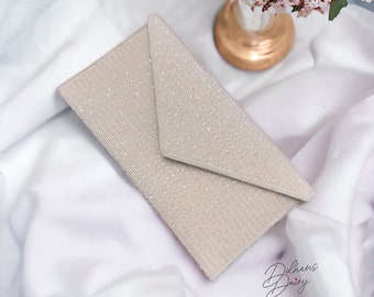 Ivory Bliss | Bridal Handmade Evening Wristlet Clutch | Envelope Clutch | Wedding day Clutch
