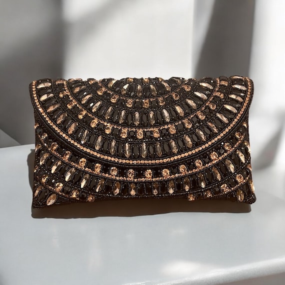 Pochette Noire 100% Soie Fabriquée à La Main Valby Handmade Italie