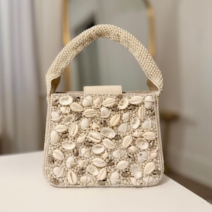 Natural Shell Staement Clutch | Brides Clutch for Beach Wedding | Gift for Bride | Gift for Her | Unique Gift Idea